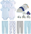 Kiddiezoom Unisex Baby Layette Essentials Giftset Clothing Set 19-Piece For Newborn Baby by TinyTreasures Baby Boutique