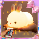One Fire Night Light for Kids Room, Timer Baby Toddler Nursery Animal Battery Remote Kawaii Night Lamp, Cute Decor Easter Bunny Gift/ Basket Stuffers Decoration by TinyTreasures Baby Boutique