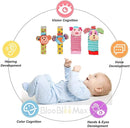 Wrist Rattles Foot Finder Rattle Sock Baby Toy, Rattle Toy, Arm Hand Bracelet Rattle, Feet Leg Ankle Socks, Activity Rattle Present Gift for Newborn Infant Babies Boy Girl Bebe (5 pcs-I) by TinyTreasures Baby Boutique