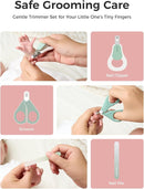 Momcozy Core Baby Kit, Baby Shower & Registry Essential Kit for Grooming&Health&Cleansing Care, Includes Nail File Kits, Nasal Aspirator, Gas Relief Tubes, Bath Brushes, Toothbrush, Comb, Storage Case by TinyTreasures Baby Boutique
