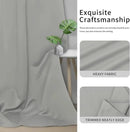 Easy-Going Blackout Curtains for Bedroom, Solid Thermal Insulated Grommet and Noise Reduction Window Drapes, Room Darkening Curtains for Living Room, 2 Panels(46x63 in, Light Gray) by CozyNest Decor