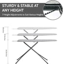 APEXCHASER Full Size Ironing Board with Iron Rest, Lightweight Iron Board with Height Adjustable, Extra Thick Heat-Resistant Cover with Padding, Heavy-Duty Sturdy Metal Legs, 43x13 Grey by CozyNest Decor