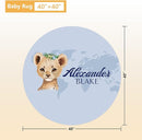 Personalized Baby Crib Bedding Set, 5 Pcs Custom Name Nursery Bedding Set, Deep Blue Leopard Baby Bedding Set for Boys, Double Layer Baby Crib Sets, Customized Gifts for Toddlers Kids Infants by TinyTreasures Baby Boutique