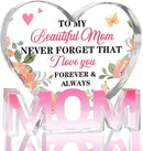 Mothers Day Gifts Best Mom Gifts -Gifts for Mom from Daughter Son - Best Mom Ever Gifts Unique Mother Birthday Acrylic Heart-Shaped Plaque Desk Decorations Present for Mom Christmas Anniversary by CozyNest Decor