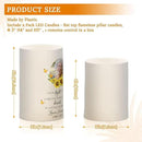 Vdsrup Flameless Candles Set of 2 Memorial Custom LED Candles with Timer Battery Operated Sunflower Candle Lights Flickering with Remote for Home Bedroom Decor by GreenHaven Gardens