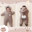 XIFAMNIY Newborn Fleece Footie Jumpsuit Hooded Warm Thicken Winter Outwear Snowsuit for Baby Girls and Boys by TinyTreasures Baby Boutique