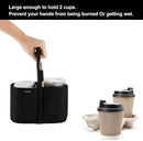 Beautyflier Drink Carrier with Handle for Delivery Reusable Insulated Coffee Cup Carrier Portable 2 Cup Holder with Handle Organizer Tote Bag for Hot & Cold Drinks by TinyTreasures Baby Boutique