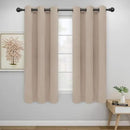 Easy-Going Blackout Curtains for Bedroom, Solid Thermal Insulated Grommet and Noise Reduction Window Drapes, Room Darkening Curtains for Living Room, 2 Panels(46x63 in, Beige) by CozyNest Decor