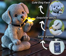 MeritMode Solar Dog Garden Statue with Butterfly Lights - Waterproof Outdoor Statue Decor for Patio, Lawn, Balcony, for Mom, Grandma, Women on Mother’s Day, Father’s Day, Housewarming by GreenHaven Gardens