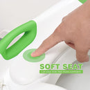Potty Training Seat with Step Stool Ladder, SKYROKU Potty Training Toilet for Kids Boys Girls Toddlers - Comfortable Safe Potty Seat with Anti-Slip Pads Ladder Green by TinyTreasures Baby Boutique