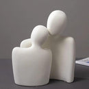 Hugging Couple Statues Ceramic Lover Figurine Characters Coffee Table Decor (White) by CozyNest Decor