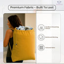LFH Home Cotton Canvas Large Laundry Bag with Handle, Heavy Duty Drawstring Closure Washable Laundry Bags, School Travel, Home, Hotel, College Dorm, Organizer Sack, Toys Clothes 20x30-Yellow by TinyTreasures Baby Boutique