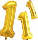 GOER Gold Foil Balloons Number 1,Huge Number Balloons for 1st 11st Birthday Party Supplies Anniversary Decorations(3 pcs,42 inch,32 inch,16inch) by TinyTreasures Baby Boutique