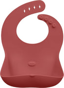 Abiie Ruby Wrapp Silicone Bibs for Babies with Front Pocket - Waterproof Bib - Stain Resistant - Silicone Toddler Bibs by TinyTreasures Baby Boutique