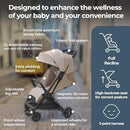 Inglesina Quid³ Stroller, Planet Green - Compact Reclining Travel Stroller for Baby & Toddler 0-55 lbs, One Hand fold, Car seat Compatible, Airplane Overhead, Lightweight, Foldable, XL UPF 50+ Canopy by TinyTreasures Baby Boutique