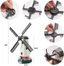 pearlstar Solar Garden Outdoor Windmill Lighthouse - 20" Solar Powered LED Lighthouse Garden Statue Waterproof Decorative Light for Landscape Decor Lawn Garden Table Patio Pathway Yard by GreenHaven Gardens