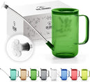 Small Watering Can Indoor Plants with Long Spout (1L, Green) by GreenHaven Gardens