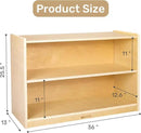 wingyz Wooden Storage Cabinet, 2-Tier Kids Toy Storage Organizer, Spacious Montessori Kids Bookshelf, Toy Shelf Storage Organizer for Playroom Classroom Nursery Study Room Living Room by CozyNest Decor