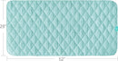 Waterproof Crib Mattress Protector Pad Cover 28" x 52", Anti Slip & Absorbent Waterproof Bed Pads for Standard Crib/Toddler Bed Quilted Machine Washable (Quilted Improved Thickness) Aqua by TinyTreasures Baby Boutique