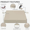 Favoyard Patio Chair Cushions 18.5 x 16 x 3 Inch Waterproof Outdoor Seat Cushions for Patio Furniture 3-Year Color Fastness Garden Sofa Couch Chair Pads with Handle & Adjustable Straps Set of 2, Beige by GreenHaven Gardens