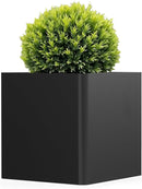 Large Metal Square Planter 24" L x 24" W x 24" H, Heavy Duty Black Large Outdoor Planters with Drainage Hole for Porch/Patio/Garden by GreenHaven Gardens