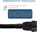 8pcs Garden Hose Adapter, 3/4'' Faucet Convert to 1/2'' Drip Irrigation Tubing, Drip Irrigation Hose Connectors for Outdoor Watering, Fittings with 8pcs Rubber Washers (1 Barb) by GreenHaven Gardens