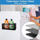 Picowe Magnetic Laundry Organizer, Large Magnet Basket for Laundry Room,16.5lb Capacity Magnetic Shelf for Washer /Dryer, Fridge & Small Spaces ( B, White) by CozyNest Decor