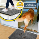 Muddy Mat® 4-Piece Grey Medium 30"X19" AS-SEEN-ON-TV Highly Absorbent Microfiber Door Mat, Bath Mat and Pet Rug, Non Slip Thick Washable, Soft Chenille for Kitchen Bathroom Bedroom Indoor and Outdoor by CozyNest Decor