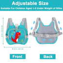 Toddler Harness Leash + Anti Lost Wrist Link, Accmor Dinosaur Baby Harnesses with Kids Leashes for Boys, Cute Child Walking Anti-Lost Holder Bracelet Strap Tether for Outdoor Keep Kid Close (Blue) by TinyTreasures Baby Boutique
