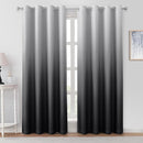 HOMEIDEAS Black Ombre Blackout Curtains 52 X 96 Inch Length Gradient Room Darkening Thermal Insulated Energy Saving Grommet 2 Panels Window Drapes for Living Room, Bedroom by TinyTreasures Baby Boutique