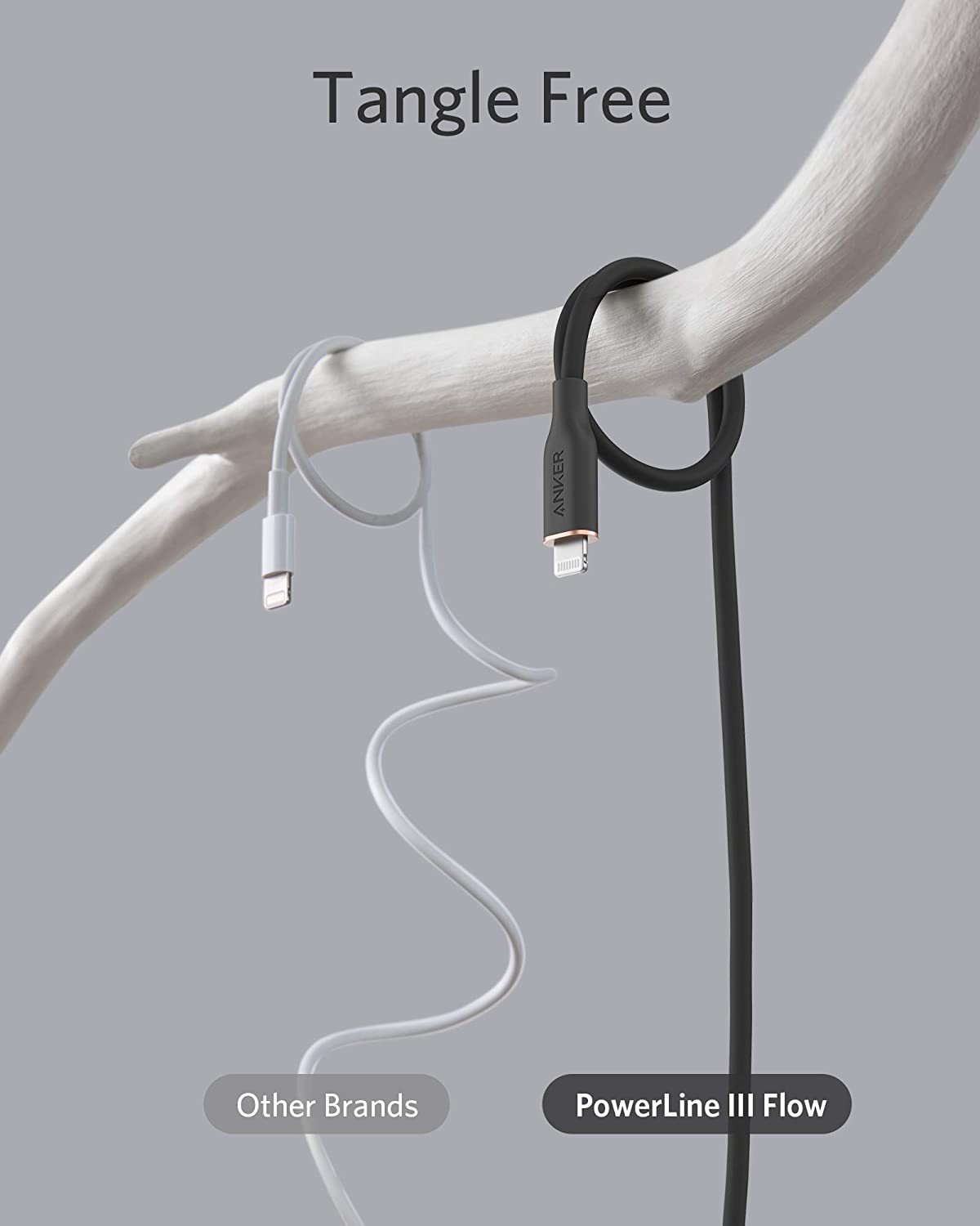Anker <b>641</b> USB-C to Lightning Cable (Flow, 3 ft Silicone), photo 3 of 43