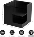 Tall Metal Cube Planter for Outdoor Plants 20" L x 20" W x 20" H, Heavy Duty Steel Rectangular Planter Box with Removable Insert Shelf, Modern Décor for Outside, Indoor, Garden (Black) by GreenHaven Gardens