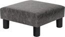 Joveco Small Footstool PU Leather Ottoman Square Footrest Stool Modern Padded Seat Chair for Living Room Bedroom Couch Dogs (Gray) by CozyNest Decor