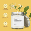 1OAK Soy Wax Scented Candles (Wild Honeysuckle) - Long Burning Premium Hand-Poured (7oz.) by CozyNest Decor