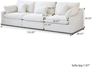JACH U Shaped Sectional Couches, Cloud Sectional Couch with Deep Seat, 119" Down Filled Modular Sofa with Chaise, Covers Removeable & Washable, Sofas Furniture for Living Room, White by CozyNest Decor