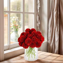 Kimura's Cabin 20pcs Fake Mums Flowers Artificial Silk Chrysanthemum Hydrangeas Ball for Wedding Arrangements Home Kitchen Party Table Centerpieces DIY Bouquets (Red) by CozyNest Decor
