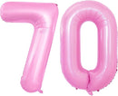 GOER Number 70 Balloons for 70th Birthday Party Decorations,42 Inch Jumbo Foil Helium Balloons for 70th Anniversary (Light Pink) by TinyTreasures Baby Boutique