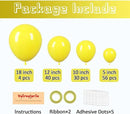 130pcs Yellow Balloons Different Sizes 18" 12" 10" 5" Party Latex Balloons for Boys Girls Birthday Baby Shower Gender Reveal Wedding Sunflower Party Decorations by CozyNest Decor
