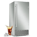 Commercial Under Counter Ice Maker Machine - 120 LBS/Day, Built in Installation, Auto-Clean,Reversible Door, Built 25LBS Ice Storage, Stainless Steel Ice Machine for Home & Business Outdoor Use by CozyNest Decor
