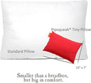 Pipsqueak Microfiber Pillow - Small, Mini - 11 x 7 in - Perfect for Travel, Cars, Airplanes, Camping, Dogs, Toddlers, Kids, Lumbar, Knees and Neck - Ages 2 Yrs and Up by TinyTreasures Baby Boutique