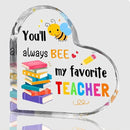 Teachers Day Graduation Season Opening Season Gifts Teacher Gifts Teacher Appreciation Gifts Best Teacher Gifts for Women Acrylic Heart for Her Coworker Friend Principal Educator Birthday Christmas by CozyNest Decor