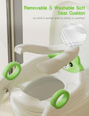 Potty Training Seat, Toddler Toilet Seat With Steps, 2 In 1 Toddler Potty Training Toilet With Splash Guard, Anti-Slip Step Stool Soft Mat, Adjust High Potty Seats For Toddlers Kids Boys Girls by TinyTreasures Baby Boutique