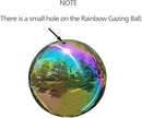 Rainbow Gazing Globe Mirror Ball in Stainless Steel, Shiny Hollow Sphere Sparkling Housewarming Outdoor Ornament (6 Inch) by CozyNest Decor