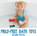 SplashEZ Bath Toy Boats for Toddlers, Mold Free Boat Bath Toys for Kids & Toddlers, No Hole for Water Floating Ships for Bathtub, Pool, Shower for Boys & Girls, 3-Pack: Jet Ski Yacht Catamaran by TinyTreasures Baby Boutique
