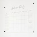 Personalized Clear Acrylic Calendar for Wall, Calendar Whiteboard for Wall, Dry Erase Wall Calendar, Wall Calendar Organizer System for Home (Cursive, Grey, 38"W x 26"H) by TinyTreasures Baby Boutique