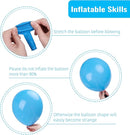 RUBFAC 129pcs Light Blue Balloons Different Sizes 18 12 10 5 Inch for Garland Arch, Sky Blue Balloons for Birthday Gender Reveal Baby Shower Party Decoration by TinyTreasures Baby Boutique