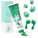 75ml Green Baby Hand and Footprint Ink Kit, Baby Handprint Footprint Paint for Newborn Keepsake, Dog Cat Paw Print Kit, Washable, Non Toxic Acid-Free, Safe Gentle for Ideal New Mom Gifts by TinyTreasures Baby Boutique