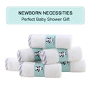 HIPHOP PANDA Baby Washcloths, Rayon Made from Bamboo - 2 Layer Ultra Soft Absorbent Newborn Bath Face Towel - Reusable Baby Wipes for Delicate Skin - Gray Stripe, 6 Pack by TinyTreasures Baby Boutique