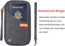 defway Passport Holder Travel Wallet - Family Passport Holder of 4, RFID Blocking Passport Wallet for Men Women, Travel Essentials for Flying, GREY by TinyTreasures Baby Boutique
