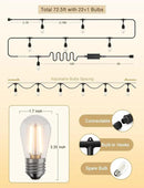 XMCOSY+ Outdoor String Lights, Smart Patio Lights 72.5Ft, APP WiFi Control, Compatible with Alexa, Waterproof Dimmable Edison Outdoor Lights for Patio Outside